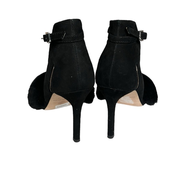 Antonio Melani Black Rabbit Fur Heel - Picture 6 of 8